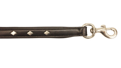 Derby Dog Designer Series Leash with Padded Handle and Diamond Shaped Studs USA Leather