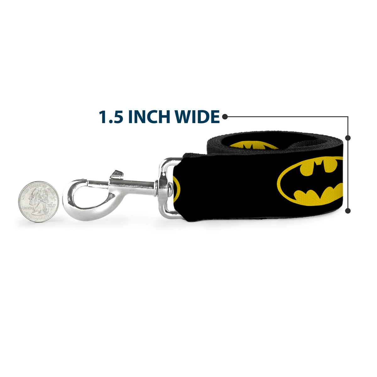 Dog Leash - Batman Shield Black/Yellow