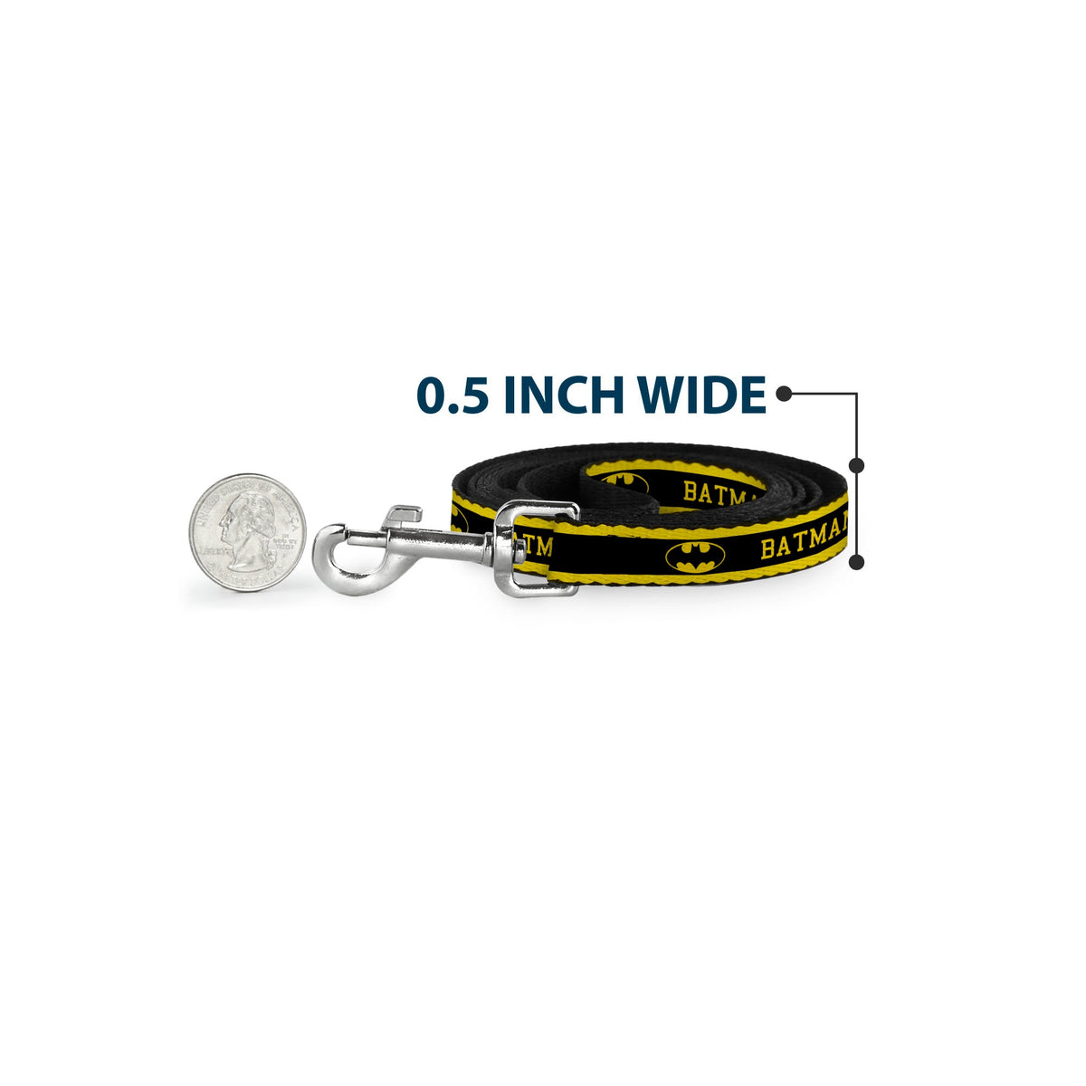 Dog Leash - BATMAN/Logo Stripe Yellow/Black