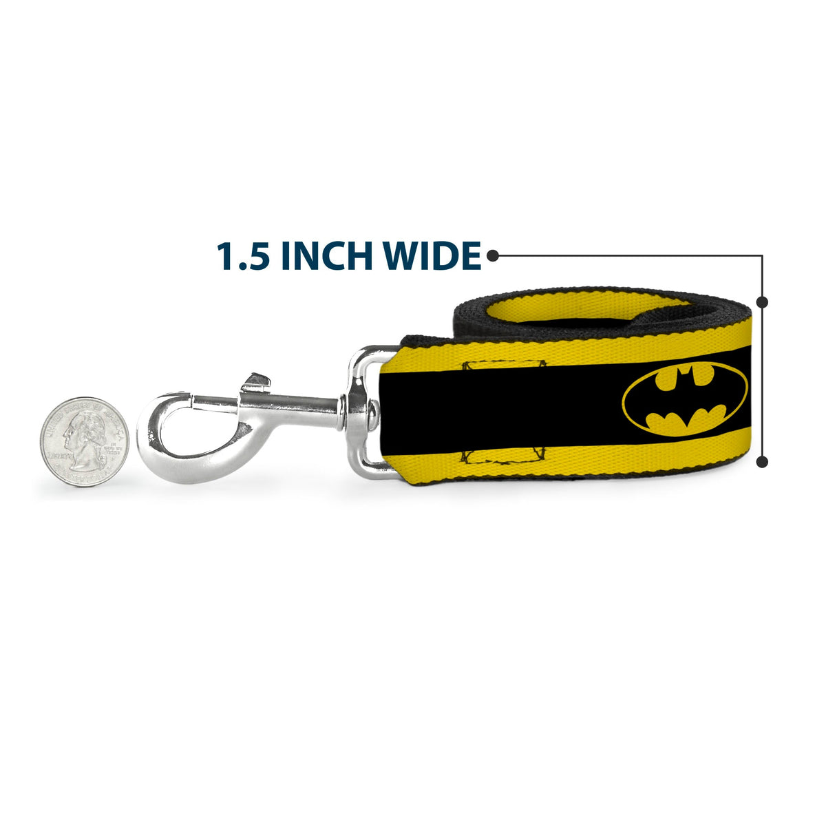 Dog Leash - BATMAN/Logo Stripe Yellow/Black