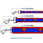 Dog Leash - Superman Shield/Stripe Red/Blue