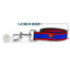 Dog Leash - Superman Shield/Stripe Red/Blue