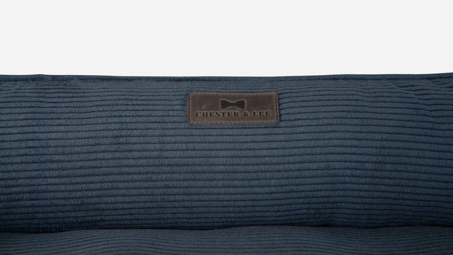 Chester & Lee | Fancy Corduroy Sleeper Dog Bed Graphite