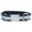 1″ Black Reflective Jingle Free Tag Dog Collar