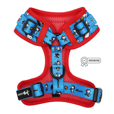Dog Adjustable Harness - MLB™ x Peanuts™ Miami Marlins™