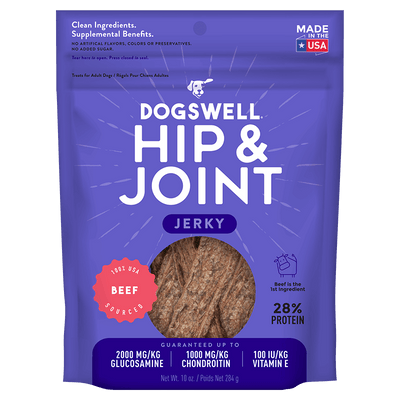 Dogswell Hip & Joint Jerky Treats, Beef (10oz)