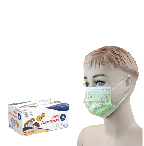 Dynarex Child Face Mask - 50ea/bx, 12bxs/cs (600 Count)