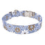 Daisy Chain Blue Dog Collar
