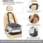 Dog Car Seat Booster for Small Dogs Under 25lbs, Travel Safety Seat with Leash
