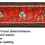 Derby Dog Designer Series USA Leather Padded Alligator With Crystals Dog Collar with Stainless Steel Rolled Buckle for Comfort