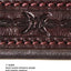 Derby Dog Designer Series Tooled USA Leather Padded Barbwire Dog Collar with Stainless Steel Rolled Buckle for Comfort