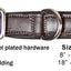 Derby Dog Designer Series USA Leather Padded Fancy Stitch Dog Collar