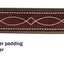 Derby Dog Designer Series USA Leather Padded Fancy Stitch Dog Collar