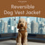 Reversible Dog Vest Jacket - Orange Grey