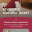 Reversible Dog Vest Jacket -  Red Brown