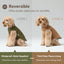 Reversible Dog Vest Jacket - Green Brown