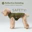 Reversible Dog Vest Jacket - Green Brown