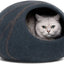Eco-Friendly Cat Cave Bed – Handmade 100% Merino Wool Felt Hideout for Cats & Kittens