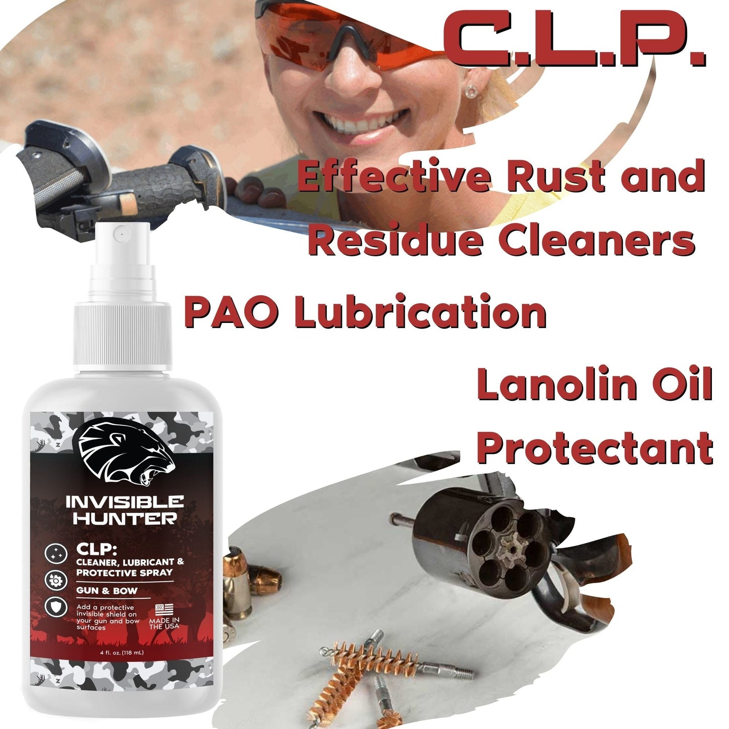 Invisible Hunter CLP Gun & Bow Cleaner/Lubricant/Protectant 4oz Spray