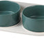 Elevated Ceramic Cat & Dog Bowl Set with Splash Guard, Non-Slip Stand (2x480ml)