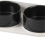 Elevated Ceramic Cat & Dog Bowl Set with Splash Guard, Non-Slip Stand (2x480ml)