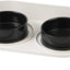 Elevated Ceramic Cat & Dog Bowl Set with Splash Guard, Non-Slip Stand (2x480ml)