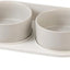 Elevated Ceramic Cat & Dog Bowl Set with Splash Guard, Non-Slip Stand (2x480ml)