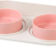Elevated Ceramic Cat & Dog Bowl Set with Splash Guard, Non-Slip Stand (2x480ml)