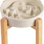 Elevated Ceramic Slow Feeder Dog Bowl 8.6in Heavy Weighted (various colors)