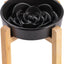 Elevated Ceramic Slow Feeder Dog Bowl 8.6in Heavy Weighted (various colors)