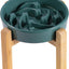 Elevated Ceramic Slow Feeder Dog Bowl 8.6in Heavy Weighted (various colors)