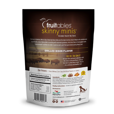 Fruitables Skinny Minis Grilled Bison Dog Treats (5oz)