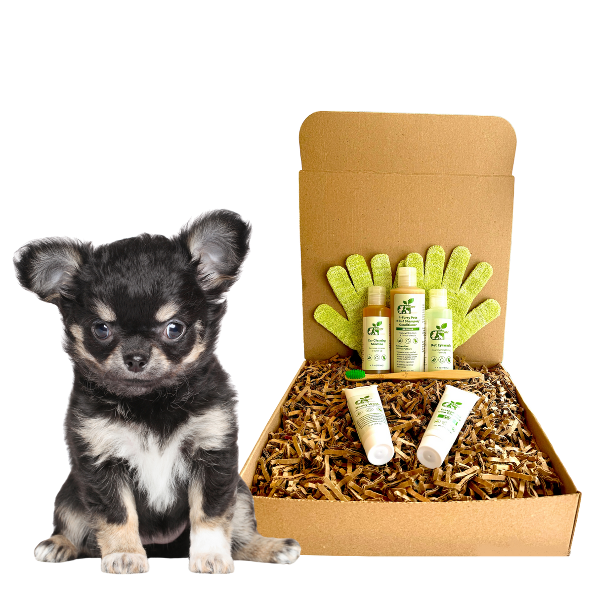 4-FURRY DOGS *SENSITIVE GROOMING KIT