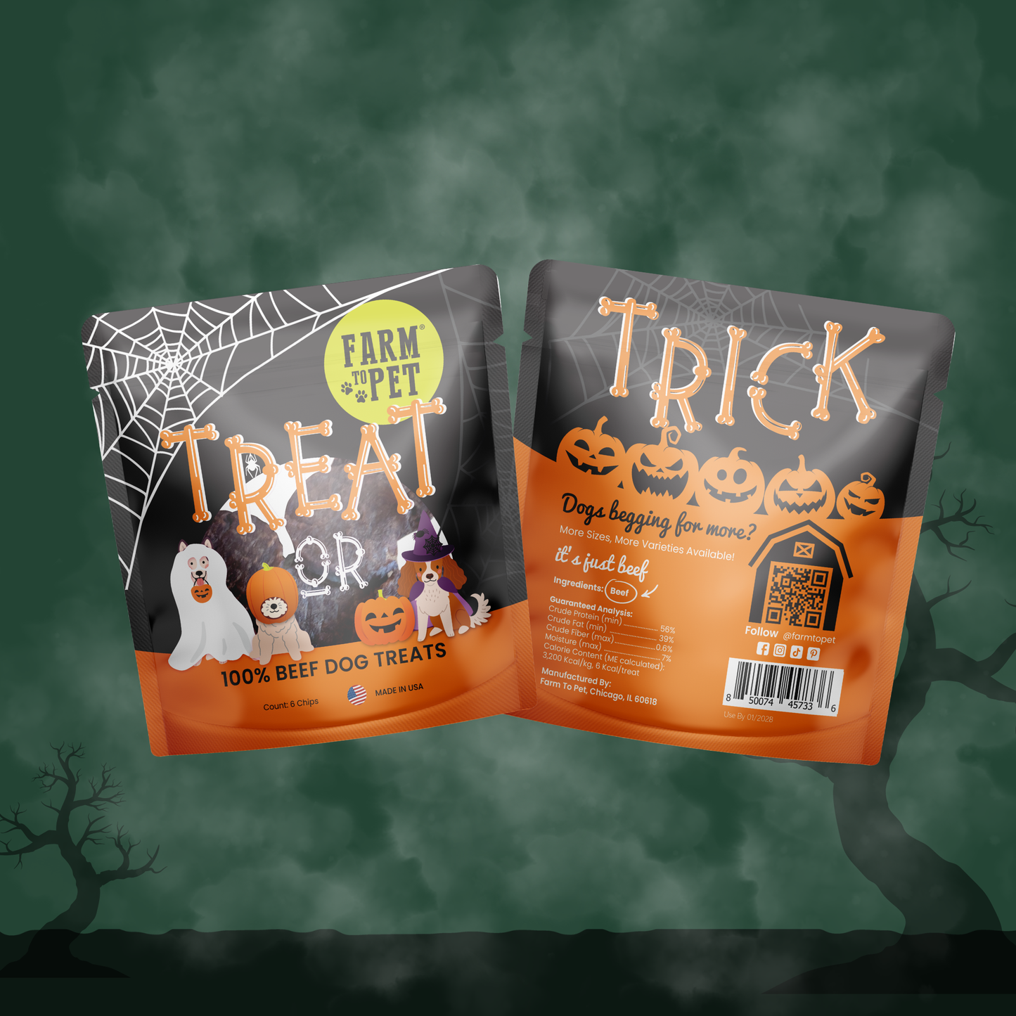Halloween Dog Treat Snack Pack Bundle
