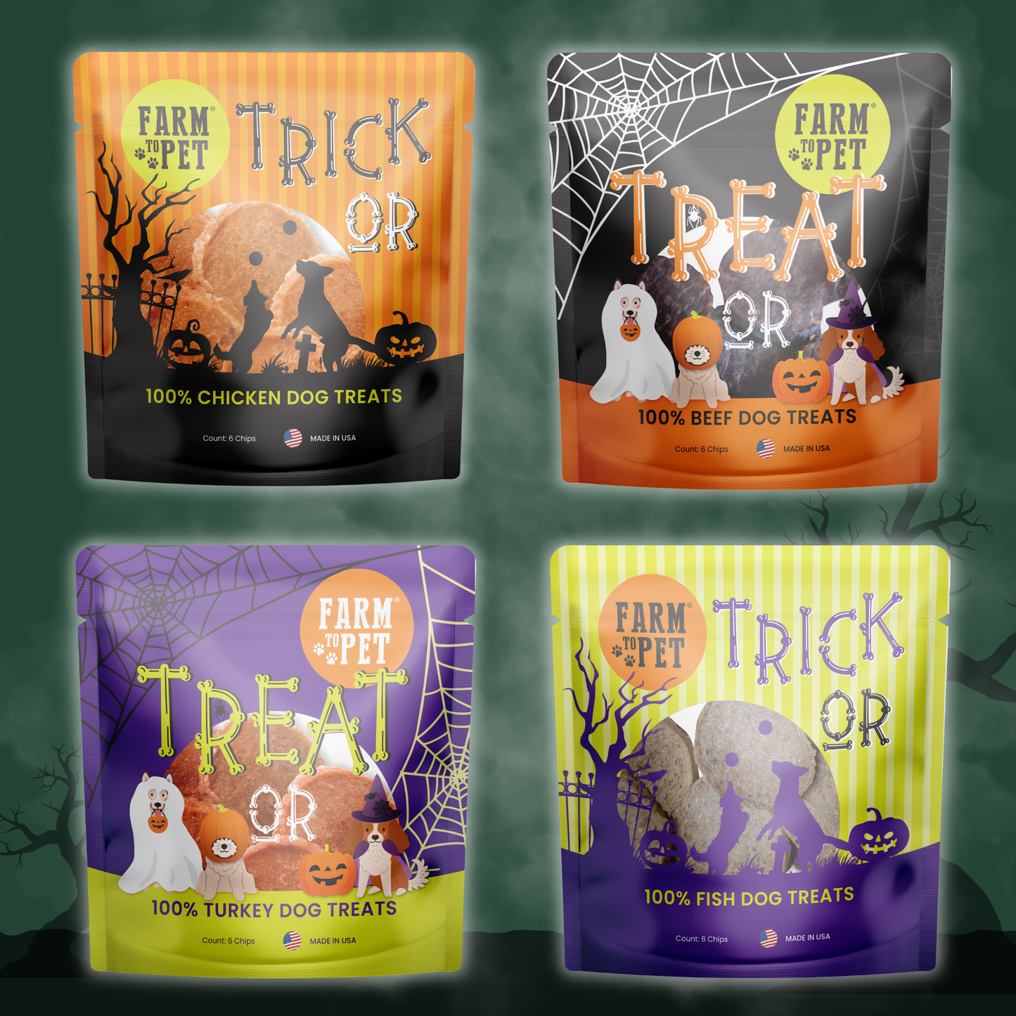 Halloween Dog Treat Snack Pack Bundle
