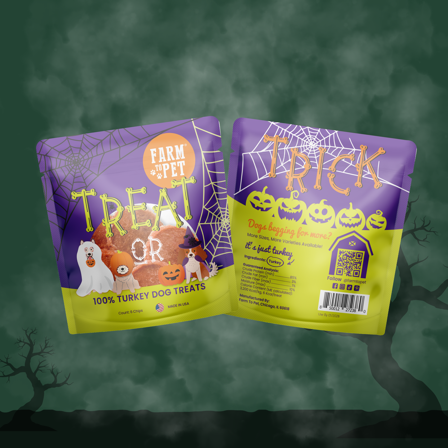 Halloween Dog Treat Snack Pack Bundle