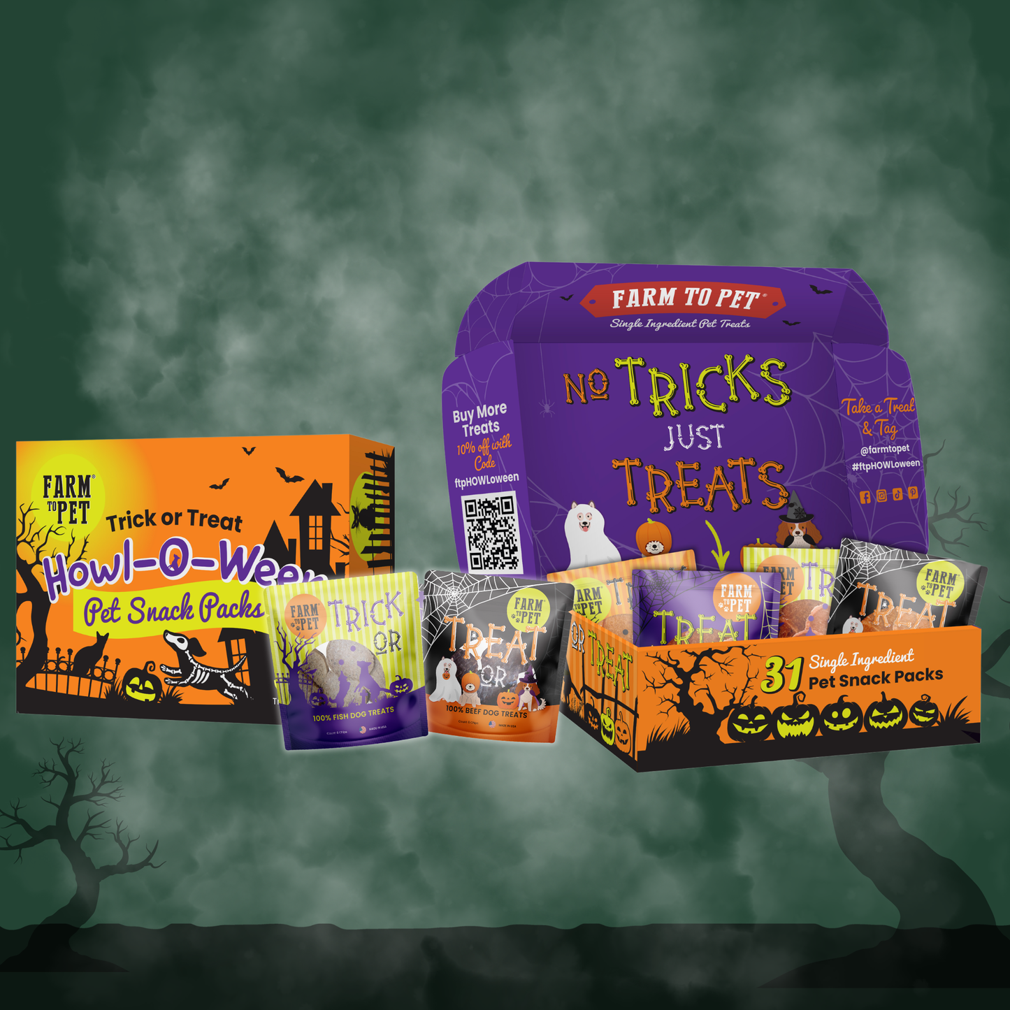 Halloween 31 Snack Pack Dog Treat Box