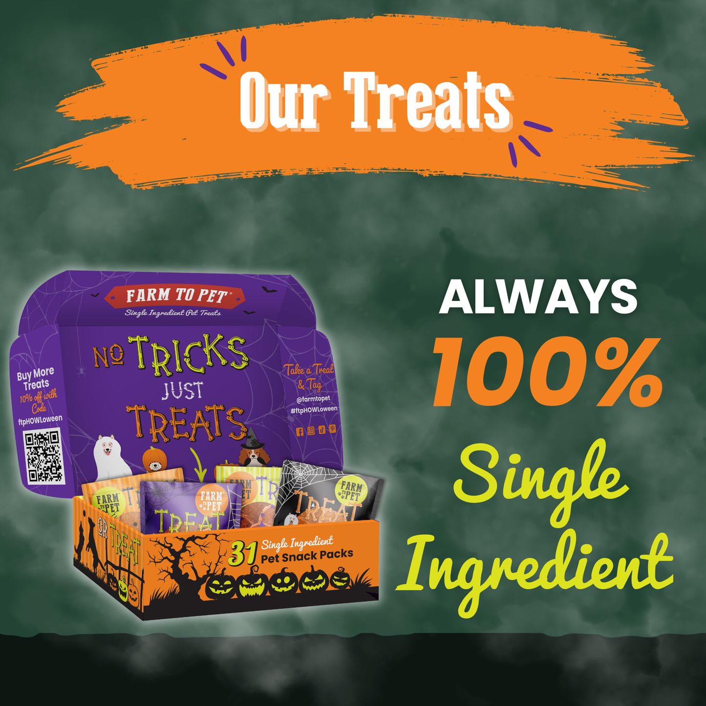 Halloween 31 Snack Pack Dog Treat Box