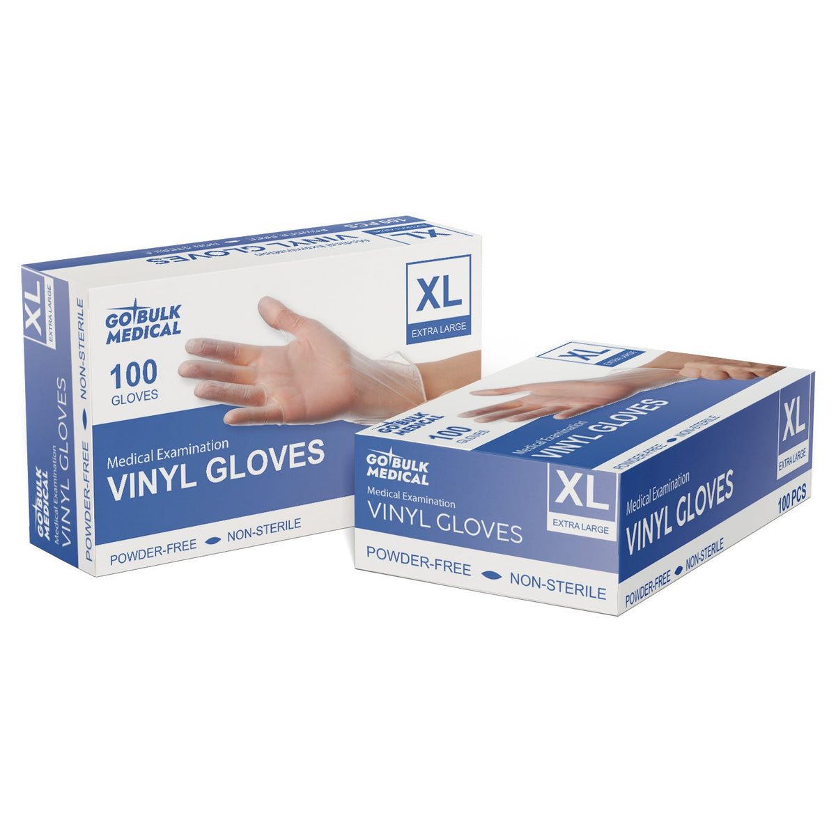 Vinyl Exam Gloves Case of 1000 Powder-Free Disposable Gloves - Clear