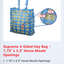 Supreme 4-Sided Hay Bag – 1.75" x 3.5" Horse Mouth Openings – Balanced Slow Feed – 1-Year Warranty | Patented Design