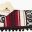 Size 00-3WN Burgundy/Tan/White Dog Poncho/Sarape with Fur