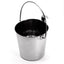 Jeffers Flat-Sided Stainless Steel Pails with Hook & Handle