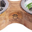 Wood & Metal Feeder Double Diner