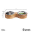 Wood & Metal Feeder Double Diner