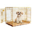 24-42" Collapsible Copper Gold Dog Crate GLD24/30/36/42