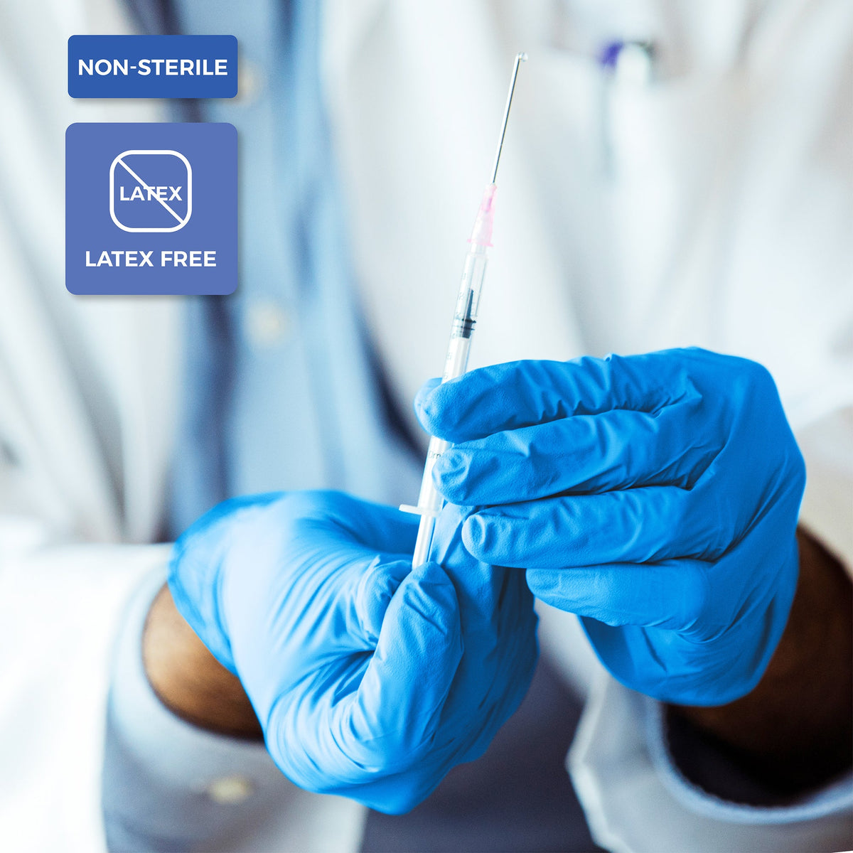 Sky Pallet Nitrile Exam Gloves of 100 Cases(100,000 Gloves) 4 mil Thick Powder-Free Heavy Duty Disposable Blue Gloves