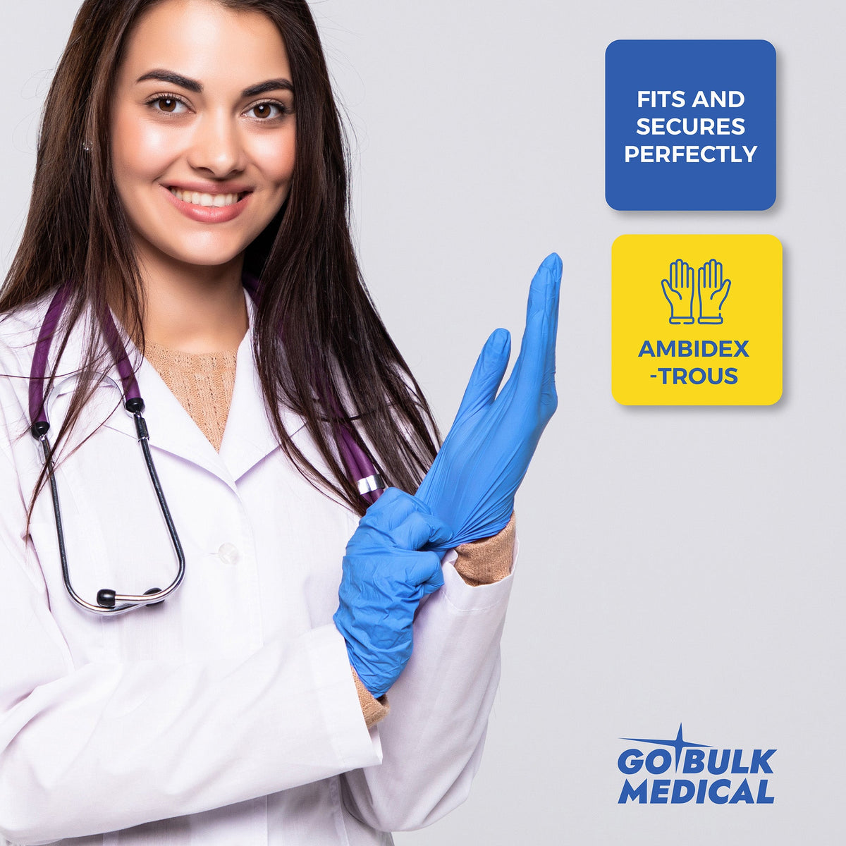 Sky Pallet Nitrile Exam Gloves of 100 Cases(100,000 Gloves) 4 mil Thick Powder-Free Heavy Duty Disposable Blue Gloves