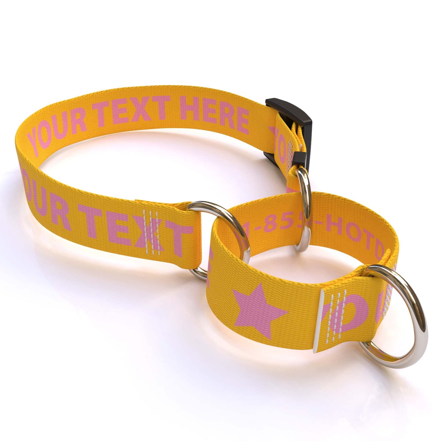 Personalized Martingale Collar with Name - Solid Colors