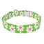 Green Daisy Dog Collar