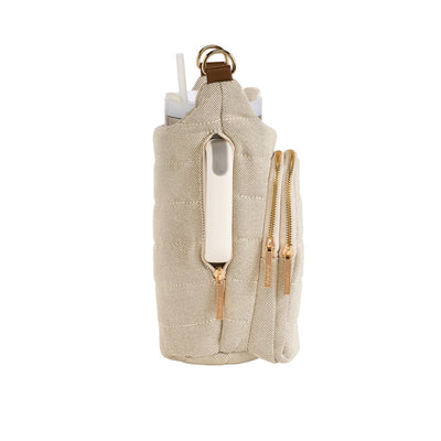 HydroBag® HANDLE® - Dark Oatmeal Canvas with Canvas Vegan Leather Strap